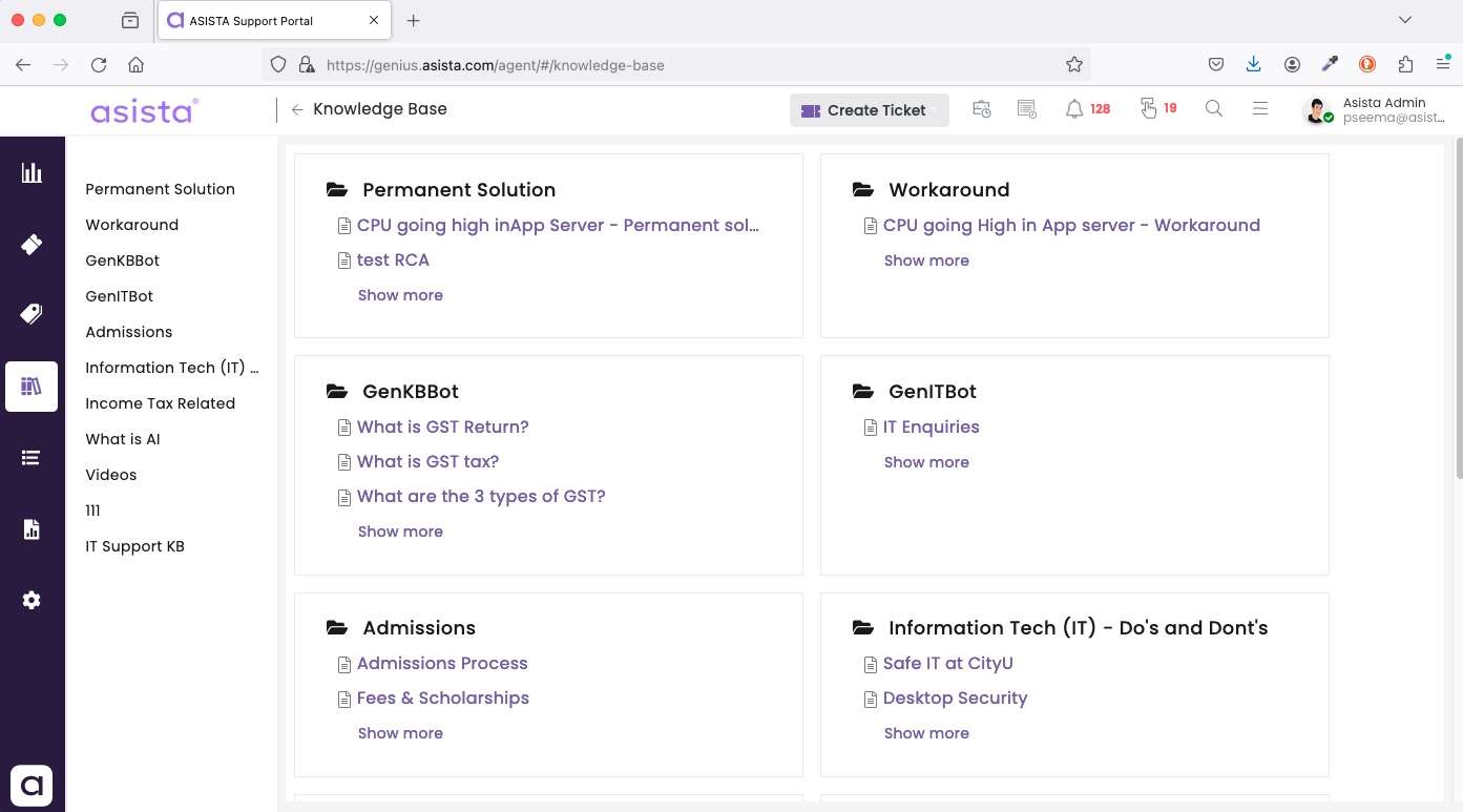 Self-Service - Workflow Platform Asista