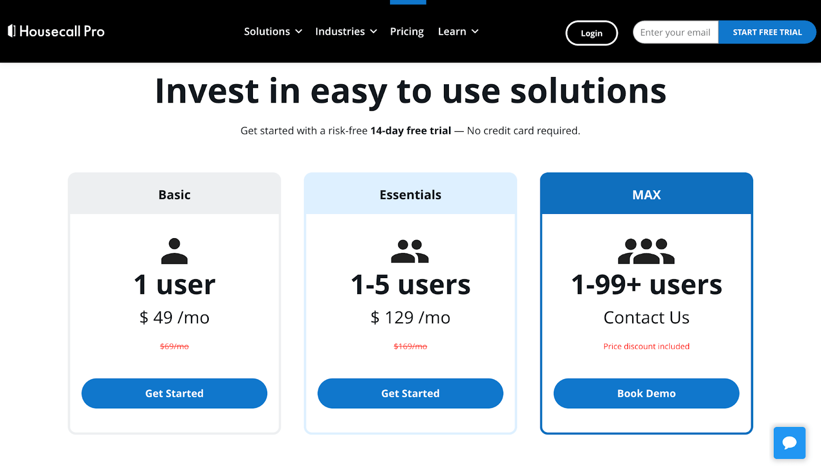 Pricing plans 