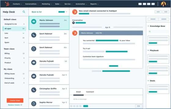  Streamline your customer service with HubSpot Service Hub.